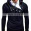 Wholesale men custom made two tone hoodies plain hoodie with side zipper