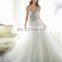 New Autumn Luxury Lace Deep V-neck Long Trail Backless Bridal Wedding Dress