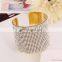 Hot Sale White Diamond Wide Cuff Bangle Bracelet Women Jewelry