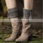 Boot Socks Leg Warmers Crochet Knit Toppers Girls Cuffs Knee Leggings Twill New