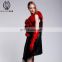 Glamour Sheep Fur Leather Vest Super Model Fox Fur Decoration Gilet Women's Real Fur Waistcoat