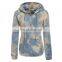 2017 new gradient long sleeve hooded coat fleece coat sweater jacket