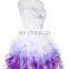 Grace Karin Strapless Sweetheart White & Purple Short Puffy Cocktail Dresses CL4977-3