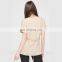 Latest fashion design short sleeve small v-neck women elegant ladies tops summer