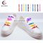 Design your own high quality round elastic silicone shoelaces lazy no tie shoe laces for shoes