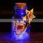 round shaped wishing glass bottle led light wishing bottle with Eiffel Tower charms for girlfriend gifts