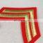 Embroidery applique sew on shoulder patch for clothing custom logo