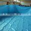 Blue swimming pool cover PVC tarpaulin,high quality hot sale lona, top tensile tarp