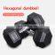 Factory Direct Sales Cheap Dumbbell Sets For Sale Gym Dumbbells Set  Hex Rubber Dumbbells