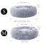 Long Faux Fur Fabric Dog Bed Comfortable Donut round dog bed super soft washable pet cushion bed