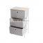 Customized 5L-402 Wholesale Fabric Printing Drawer Dresser Storage Tower 3 Drawers Vertical Chest Home Furniture