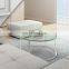 Cheap classic modern minimalist creative tempered glass top dining table, top china furniture glass dining table