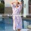 100% cotton shawl collar stripe velour bath robe sleepwear for five star hotels