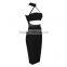 Summer dress wholesale luury 2016 new fashion black high neck sey women evening party bandage Dress Bandage Bodycon Women Wearin