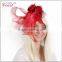 fashion red big showgirl feather carnival headdress