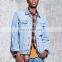 Oversized Vintage Plain Denim Jean Jacket For Men