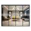 Slim aluminum profile sliding door, interior kitchen patio living room glass sliding doors