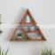 Single Chunky Solid Wood Floating Triangular shelf Crystal Display Shelves 46x39x8cm