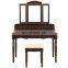 Size of dressing table wooden dressing table with mirror and stool