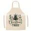 OEM Australian Branded Custom Printed Logo Different Types Adult Christmas Cheap Short Aprons