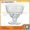 Hot Selling Fruit Transparent Glass Bowl Set With Stand