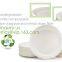 Eco friendly biodegradable sugarcane bagasse tableware sets disposable paper pulp plate 6 inch round disc bagease packag
