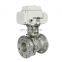 AC 220V Flanged Stainless Steel Motorized Electric Electric Actuated Ball Valve