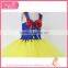 Yellow girls' pleated skirt with a red tie halloween costume gauze dress                        
                                                                                Supplier's Choice
