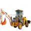 Backhoe excavator wheel loader with breaker attachment