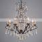 Farmhouse retro living room crystal chandelier light luxury america country style pendant lamp