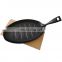 Cast iron oval sizzling plate non-stick steak pan with removable handle