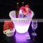 KTV/ Nightclub Party rechargeable luxury flashing wine plastic Glowing Rgb Color Change Battery Control Square Led Illuminated