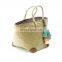 Handmade Straw Natural Vegan Bags with Pastel Keychain Seagrass Handbag 100% Nature