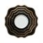 Sunflower Irregularly Shaped Black Gold Edge Ceramic Main Dinner Dessert Bread Porcelain Plate Set For Wedding Themed Restaurant