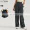 Factory Sale Loose High Waisted Wide Leg Yoga Pants Women Sports Leggings With Pockets
