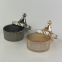New Luxury 6 oz Electroplating Gold Silver Rose Gold Colorful Carousel Glass Candle Jar