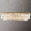 Retro Classic ODEON Multi Layer Rectangular Tier Modern Crystal Black Chandelier For Living Room Bedroom Hotel Ceiling lighting