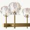 Modern Simple Luxury Gold Brass LED Chandelier Creative Rectangular Home Office & Dining/Living Room Lighting