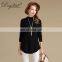 Autumn Casual Young Girls Knit Sweaters 100% Pure Cashmere O-Neck Solid Pattern in Black OEM Service