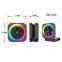 Portable Wireless Speaker with Colorful Lights, Unique Fan Design, FM Radio with Loud Stereo Speaker for Camping