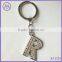 fashion customized alphabet letter C key ring with crystal rhinestone paved