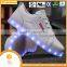 led shoes 2016 white 7 RGB color from size 35-44 unisex led light up shoes