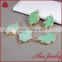 Fashion cheap christmas semi-precious natural gemstone gifts for best friends, 18k gold turquoise jewelry