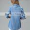 Denim jeans women Adult OEM service dress shirt casual shirt italy style
