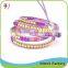 Colorful Crystal Stone Beads 5 Wrap On Brown Leather Multilayer Bracelet