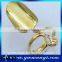 Hot Selling Fashion crystal jewelry wedding rings for women Zinc Alloy plated gold silver fill vintage nail ring L0049