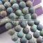 2.0mm Large Hole Hot Selling Round Matte Crazy Blue Lace Aagte Gemstone Loose Beads Approximate 15.5 Inch