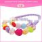 2016 new fashion design hot sale strawberry heart necklace bead love bracelet nigeria beads jewelry set