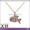 Pretty Design Sterling Silver Rose Plated Necklace For Girl