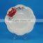 red flower ceramic dishes , porcelain dishes plate , tableware